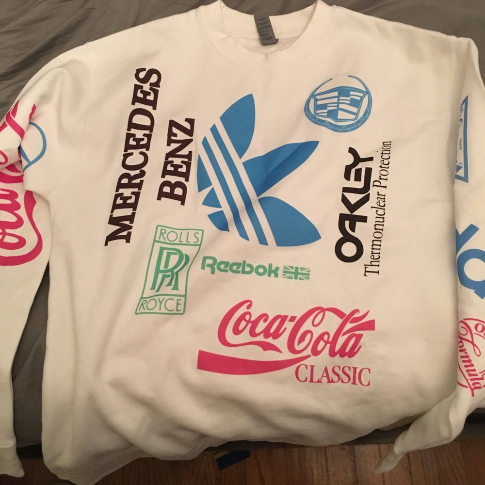 RARE multi brand crew neck